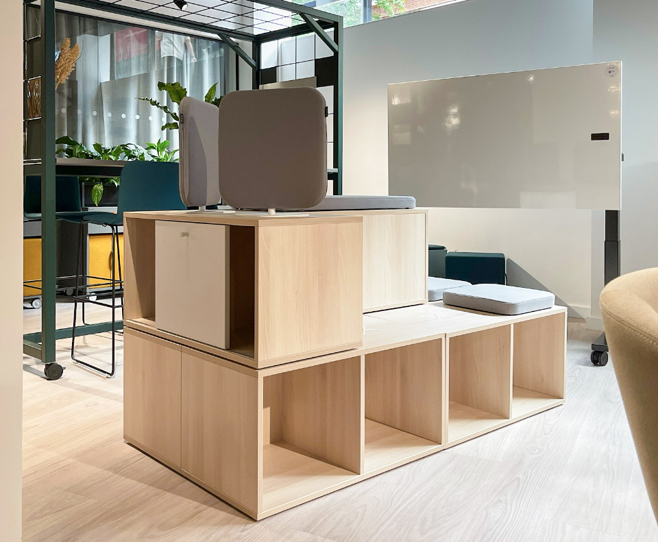 Plywood storage seating - modular