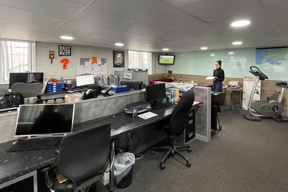 The executive box before refurbishment