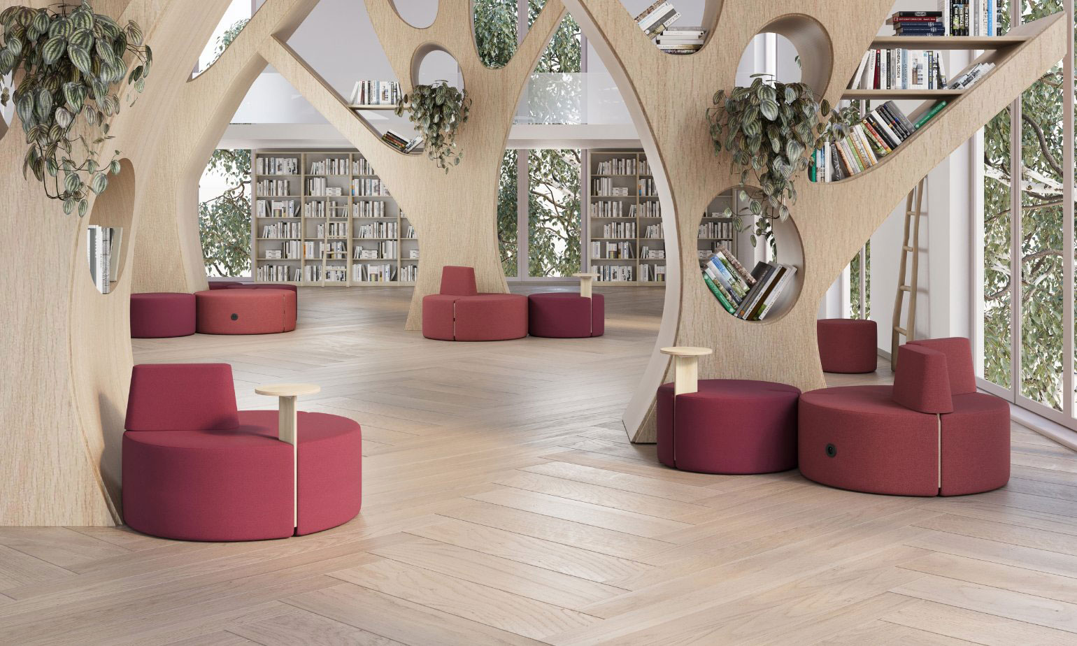 Modern eduction furniture for sixth-form and university environments by District Four Design