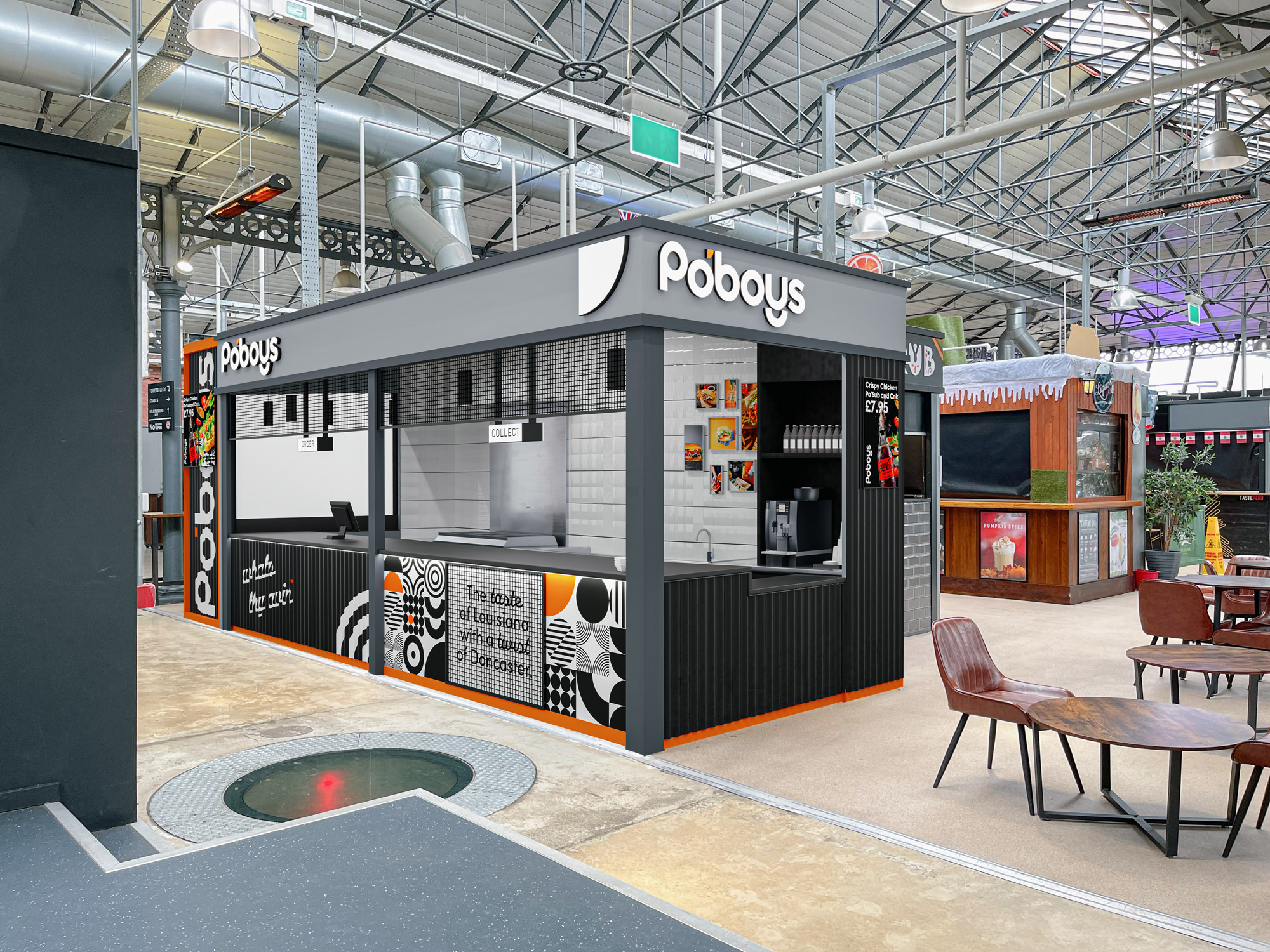 Quick Serve Restaurant concept for Po Boys in Sheffield by District Four Design