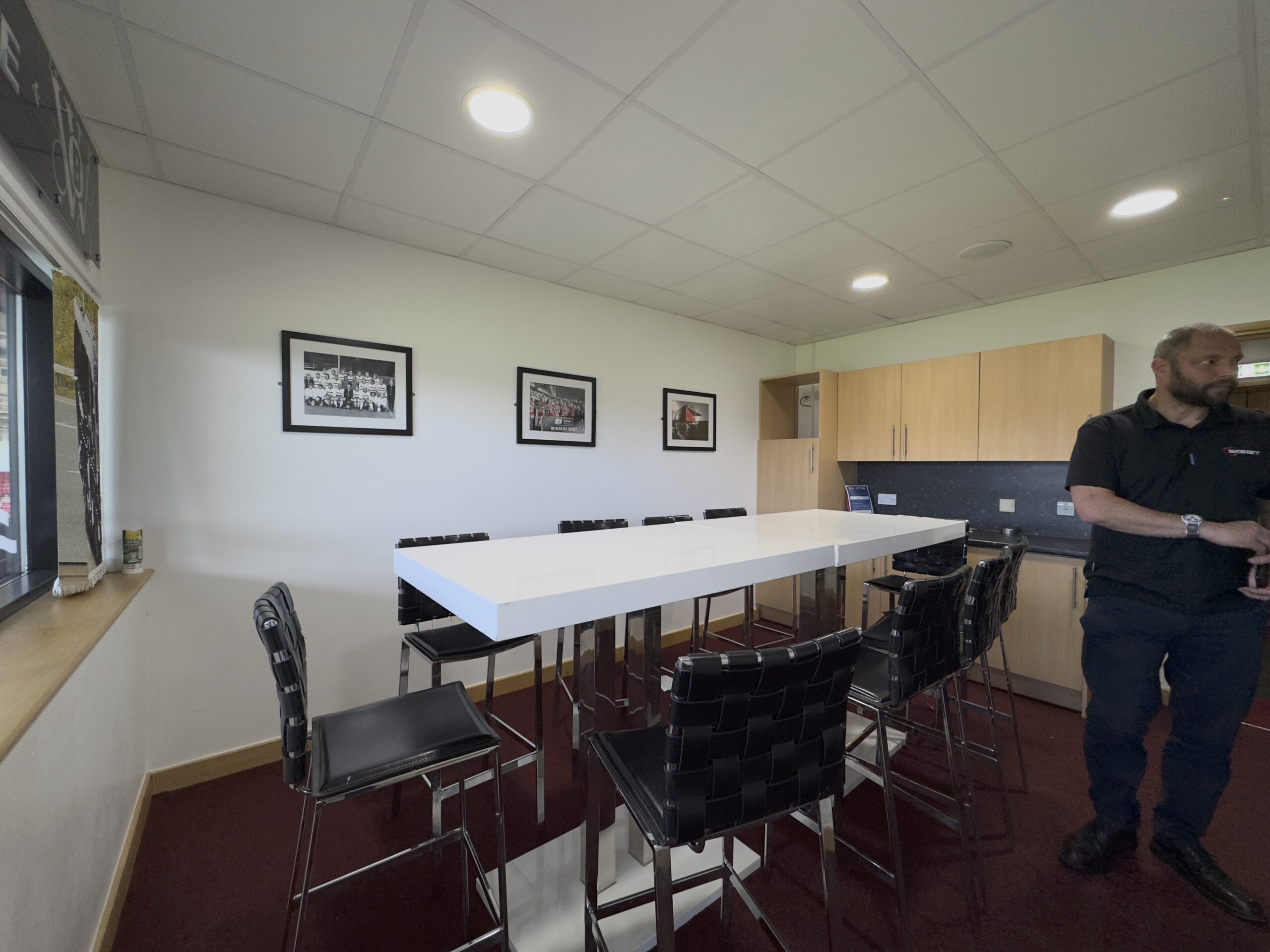 The executive box before refurbishment