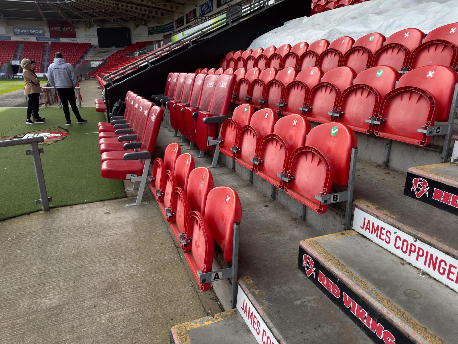 The executive box before refurbishment