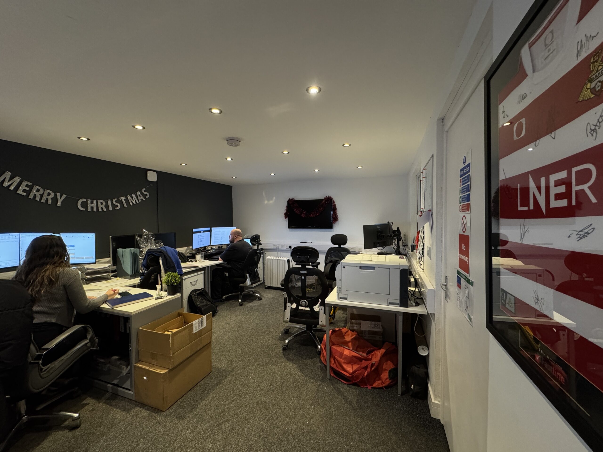 The executive box before refurbishment