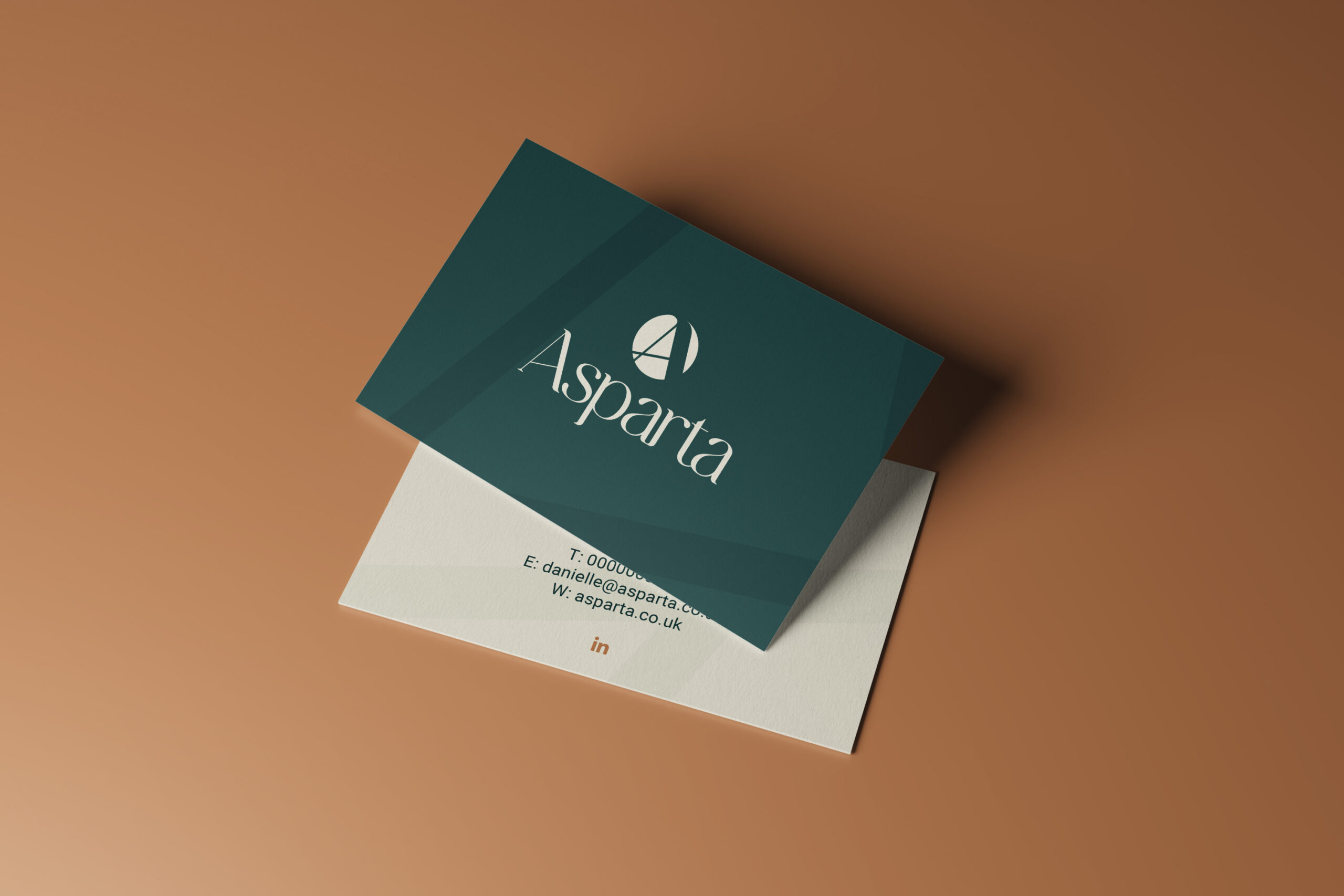 Asparta business card mockup