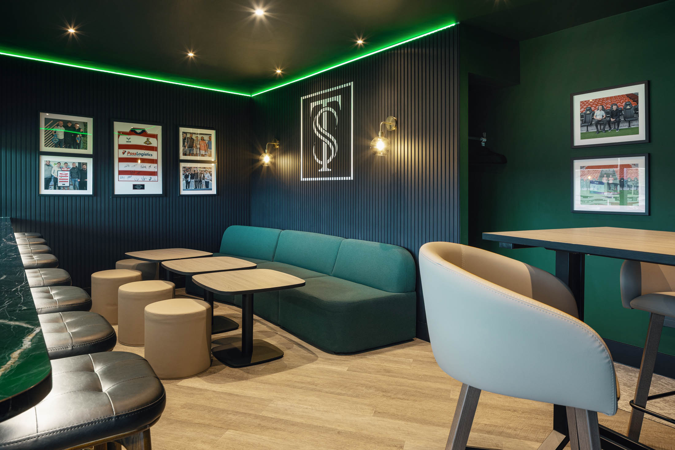 Refurbished executive box at Doncaster Rovers Stadium for Taylor Stevenson