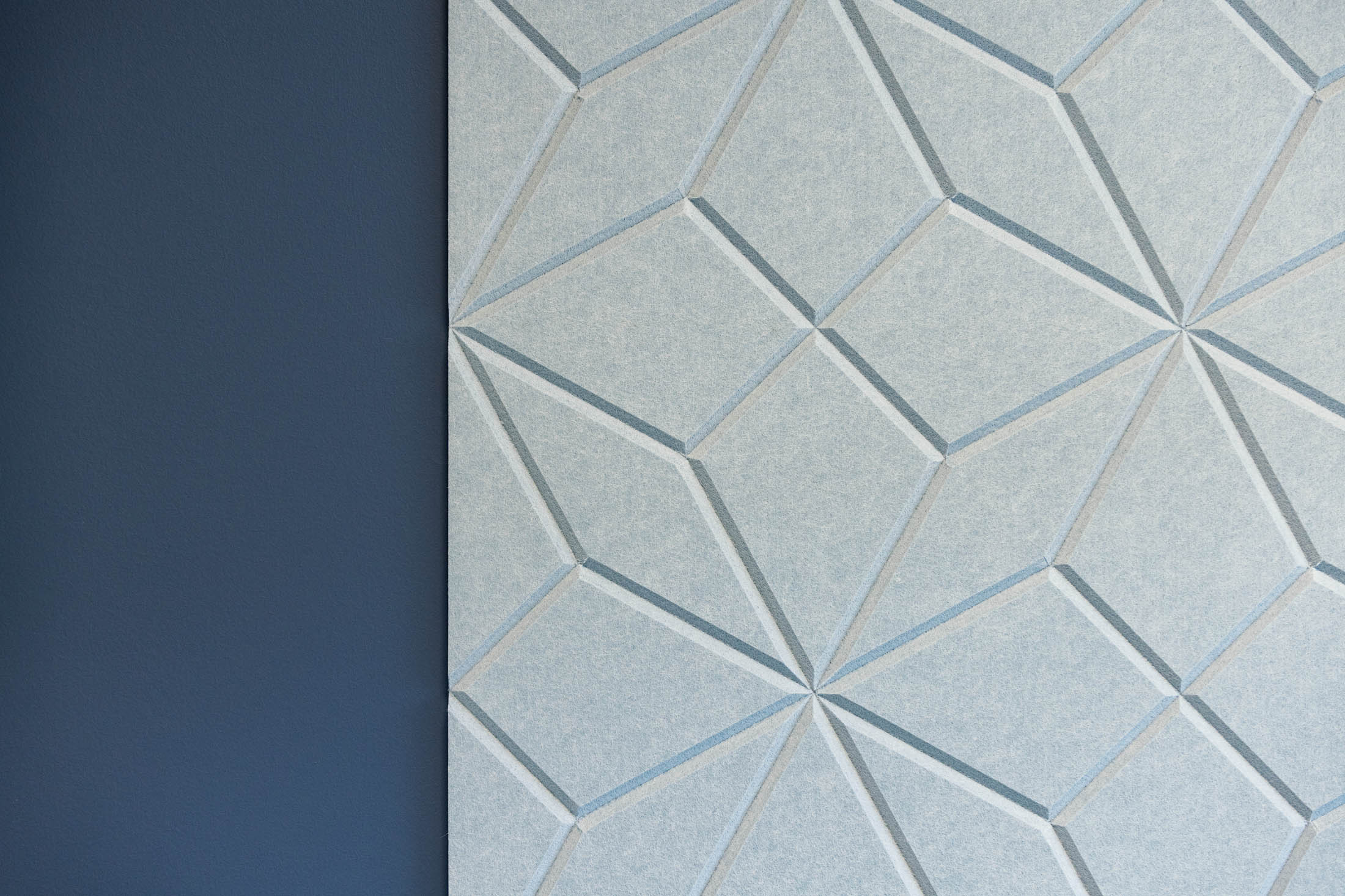 Sculpted acoustic wall panel detail