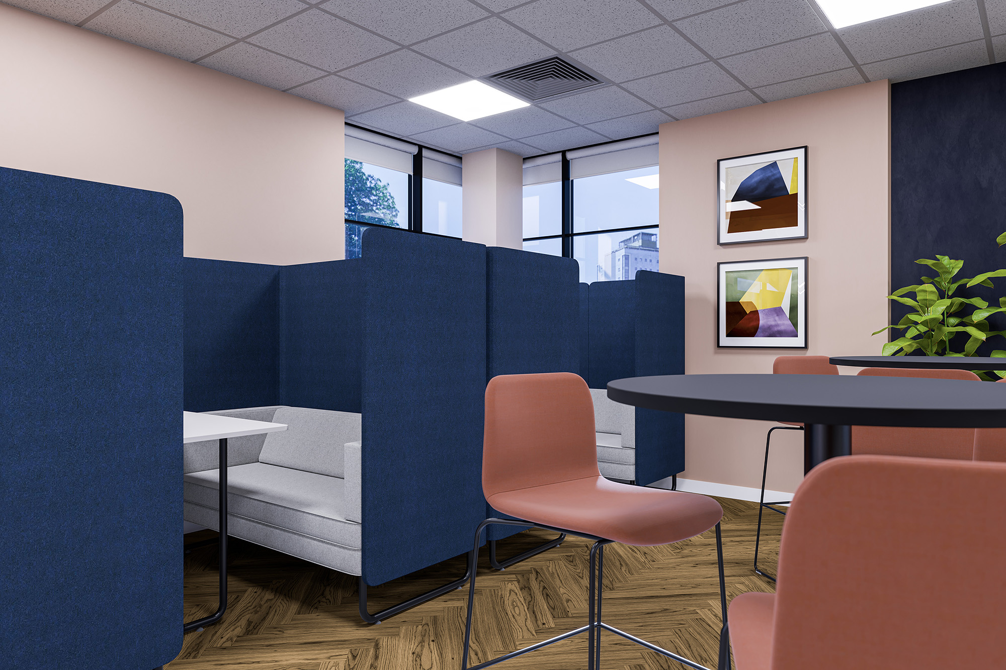 View across the refurbished suite