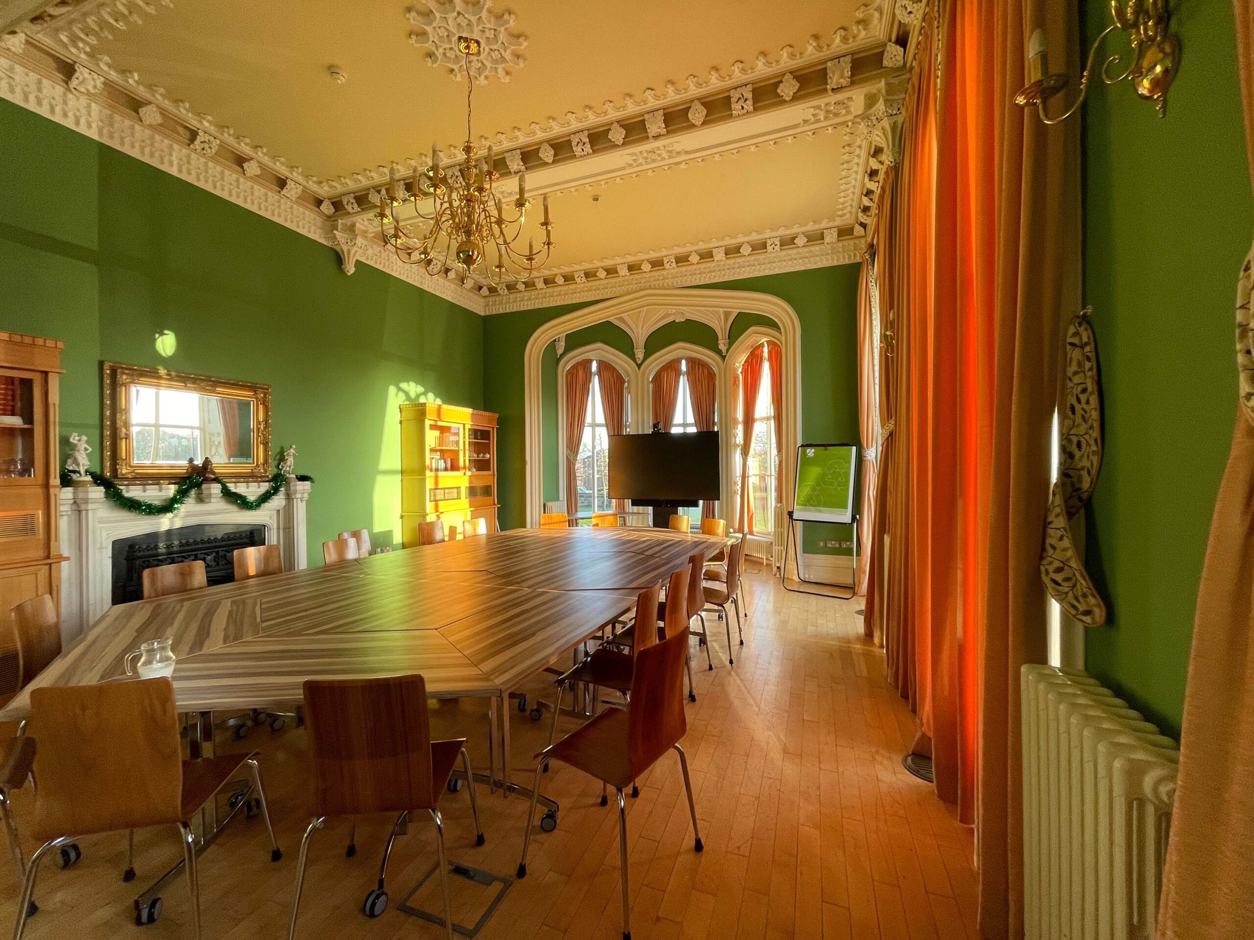 The executive box before refurbishment